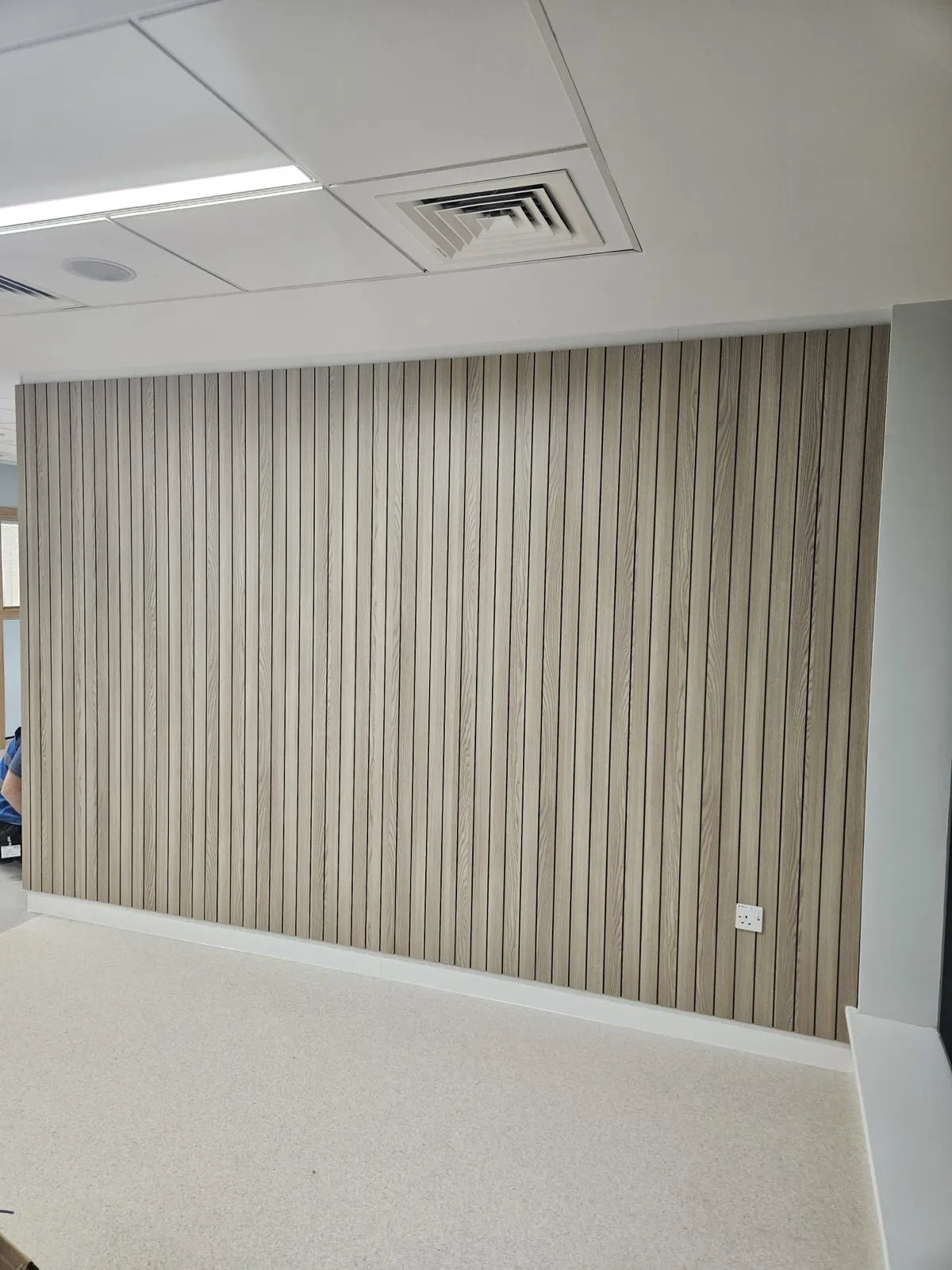 Bespoke slatted timber wall panelling
