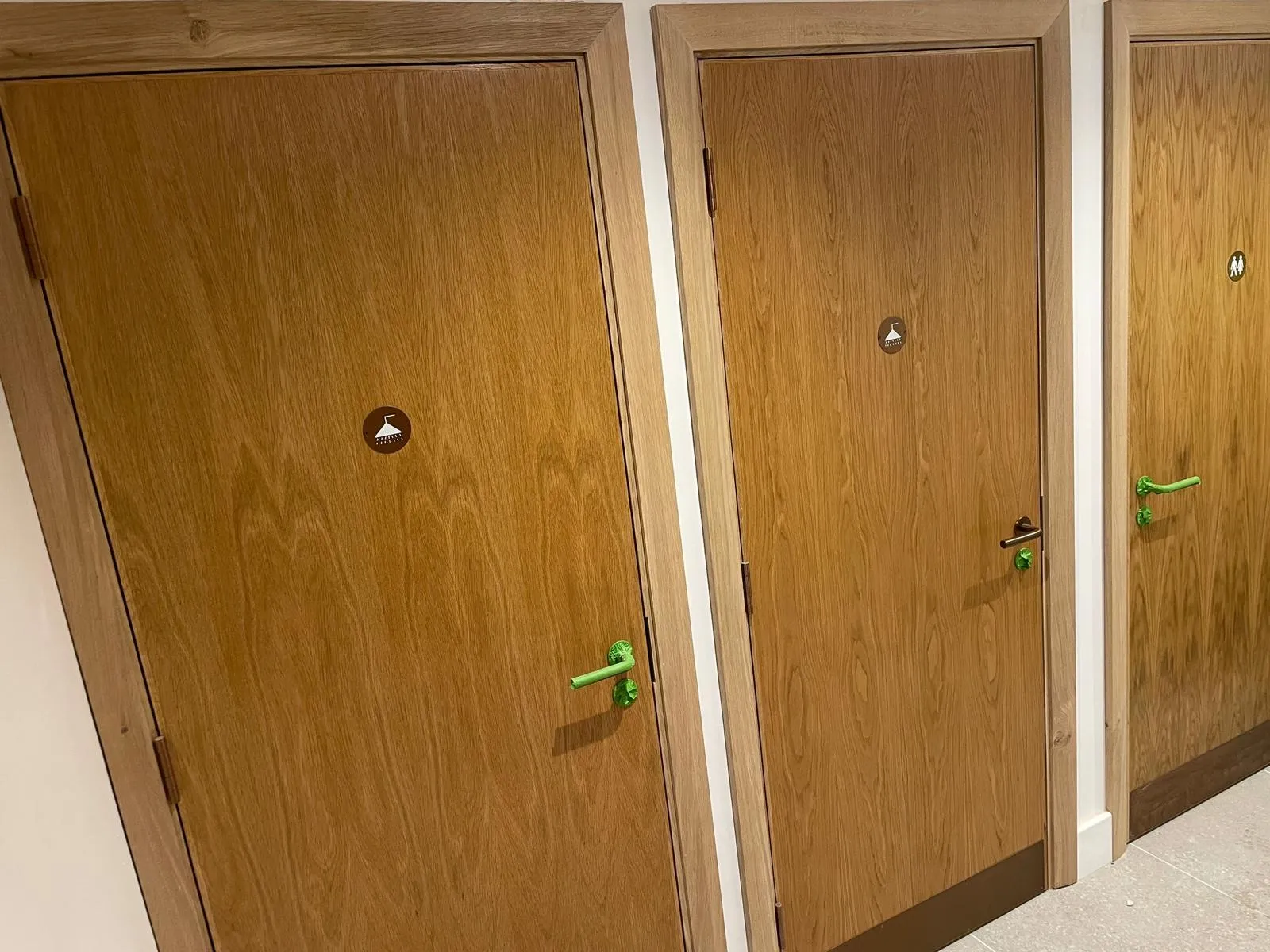 European oak fire-rated doorsets prior to final ironmongery